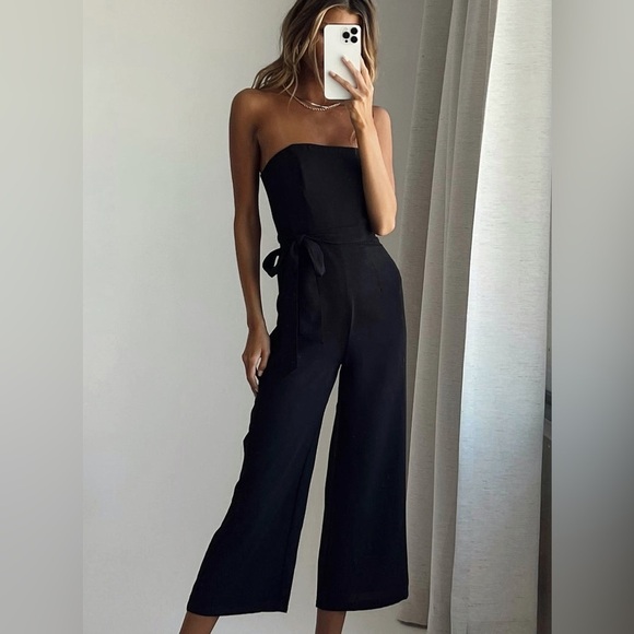 Princess Polly Pants - PRINCESS POLLY THE KIT JUMPSUIT BLACK SIZE 6